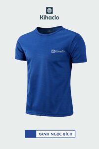 Áo thun trơn Kihaclo màu xanh ngọc bích K101
